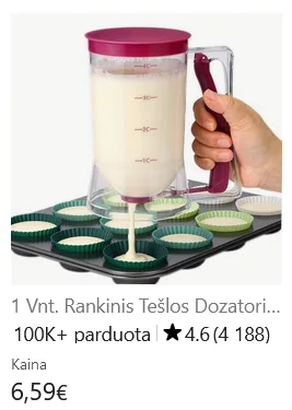 Rankinis tešlos dozatorius